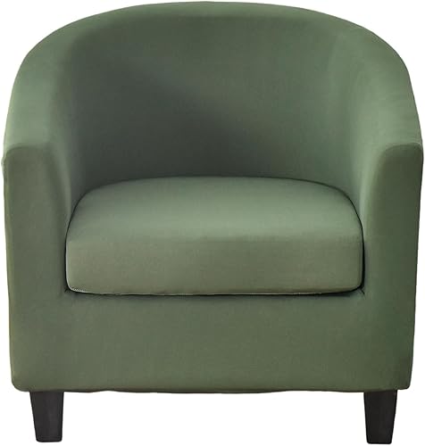 CRFATOP Fundas elásticas para silla de club de 2 piezas, fundas sólidas para silla de bañera, fundas suaves para sillón, protector de muebles