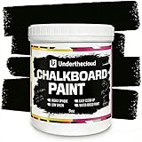 Black Chalkboard Paint -Matte Black Chalk Board Paint,Brush on Wood, Metal, Glass, Wall, Plaster Boards Sign, Frame or Any Surface. Use with Chalk Pen Wet Erase, Non-Toxic - Black Matte 9oz,250g