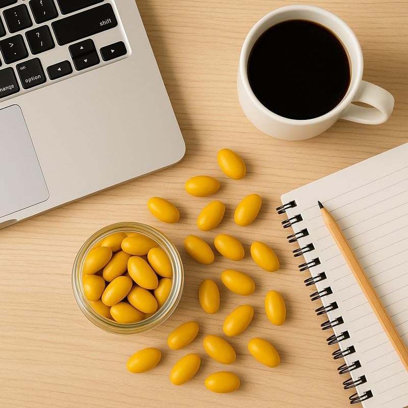 Image of Vbalaa Mango Almonds 300gm | Tropical Mango Coated Almonds | 100% Natural & Pure | No Added Preservatives, Colors & Artificial Flavours | Rich in Nutrition | Ideal for Snacking & Gifting