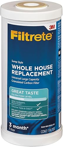Filtrete Filtro de agua para toda la casa de carbón activado granulado de gran capacidad 4WH-HDGAC-F01. para uso con sistema 3WH-HD-S01
