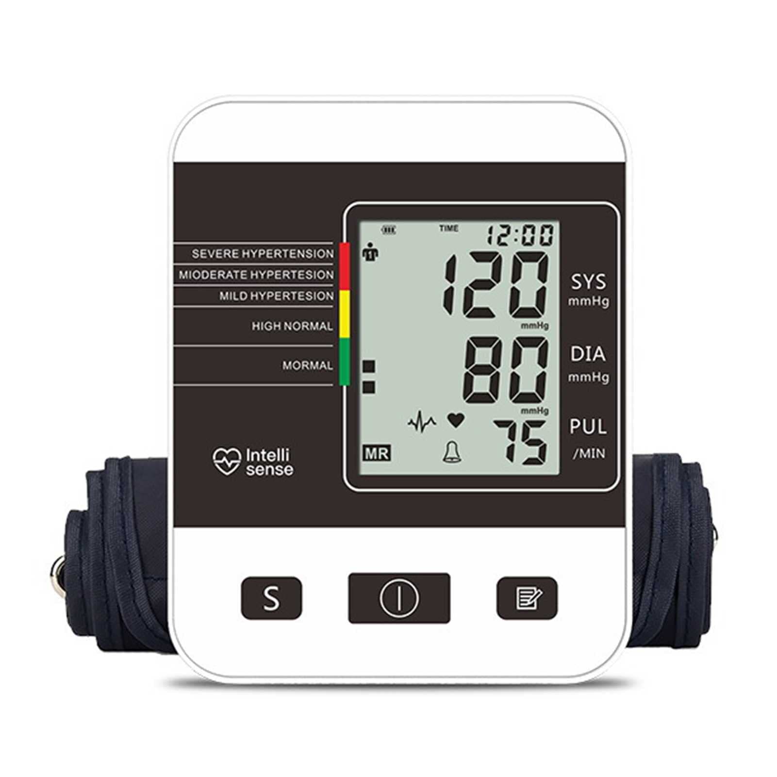 Esfigmomanómetro electrónico de Brazo Superior, 2 * 99 Grupos de Almacenamiento de Datos, Pantalla Digital LCD, medición de una tecla, Monitor de presión Arterial automático para el hogar