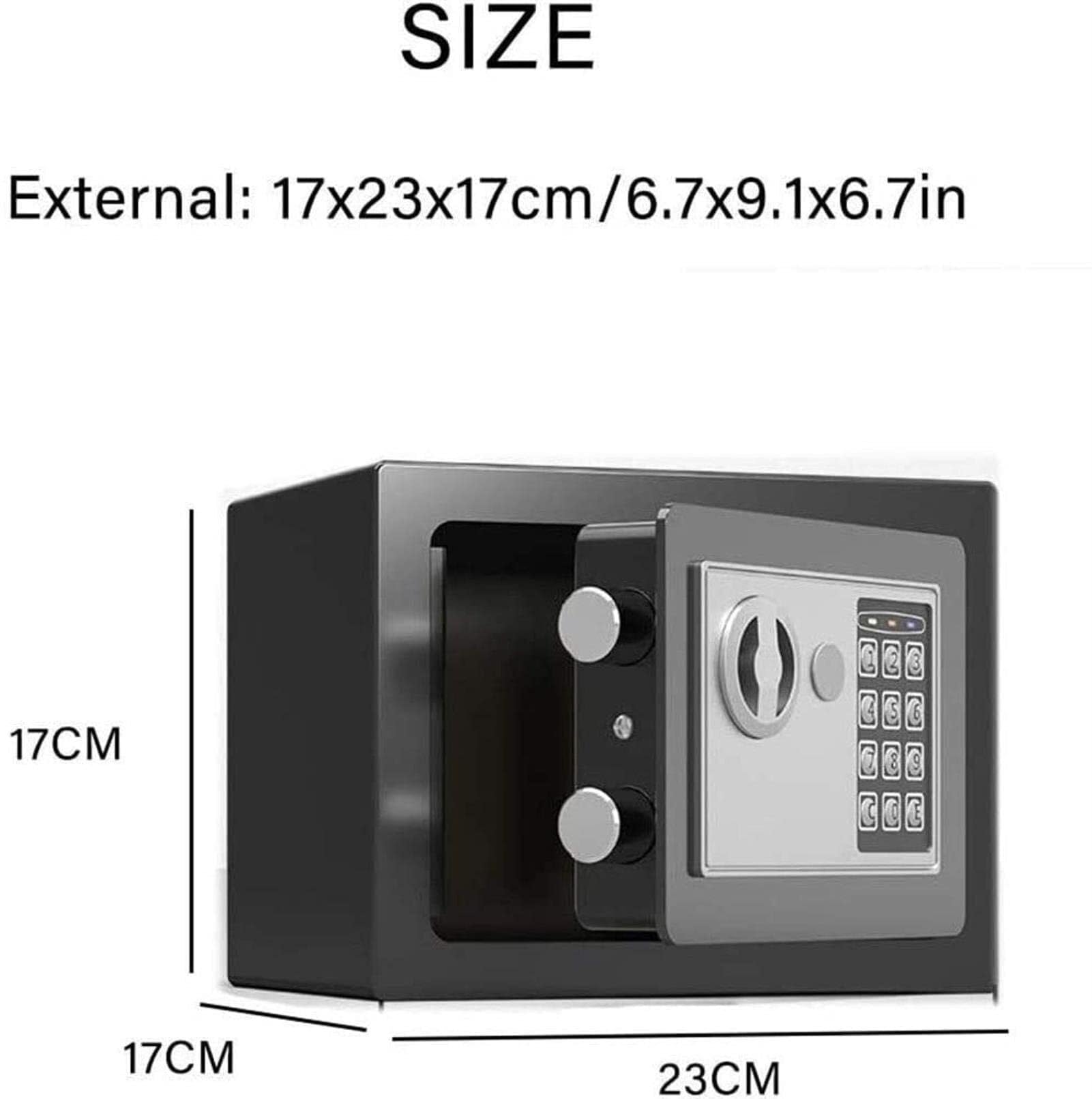 Caja fuerte digital con capacidad de seguridad, seguridad electrónica, acero, dinero en efectivo, hogar, oficina, hogar inteligente, mesita de noche, armario, contraseña, caja fuerte con llave(Red)
