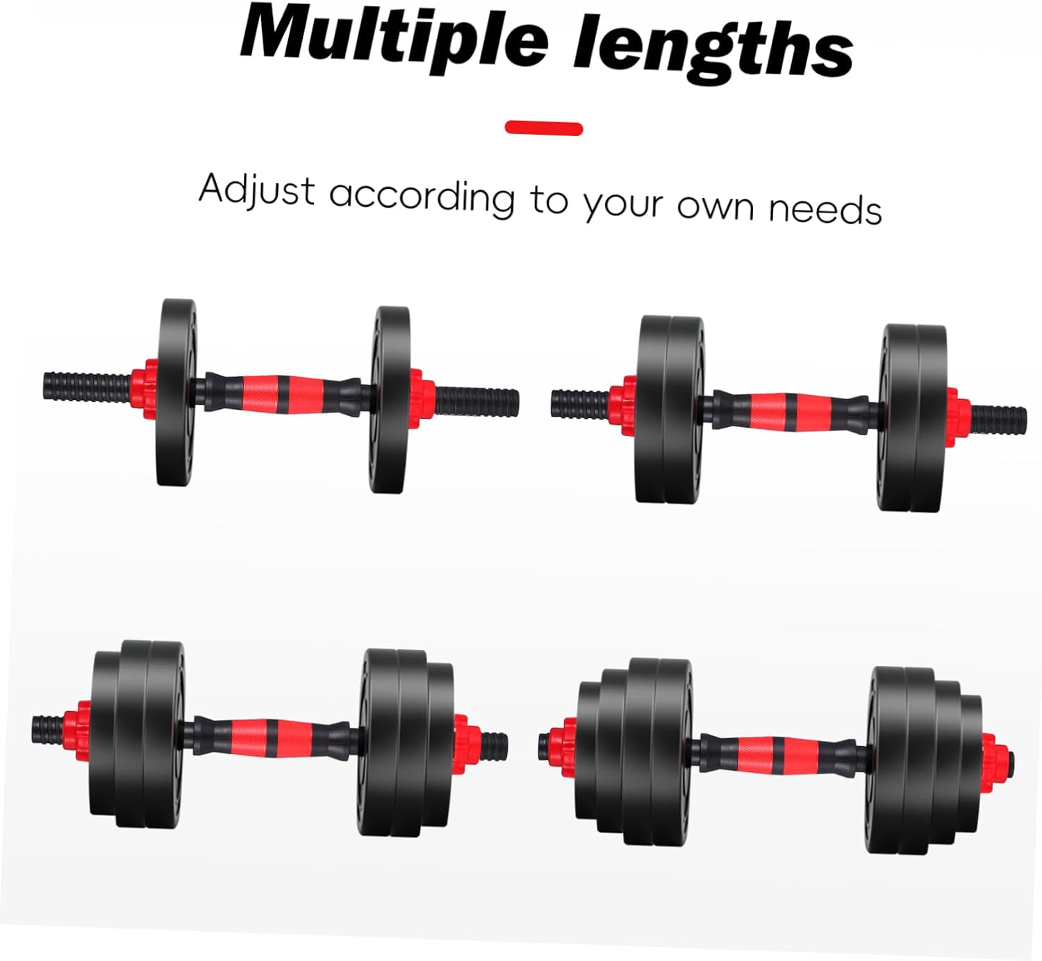 2Pcs Dumbbell Bars Set with Spinlock Collars Nuts Durable Dumbbell Handles for Strength Training Versatile Weight Lifting Equipment for Arms Shoulders and Back Workouts