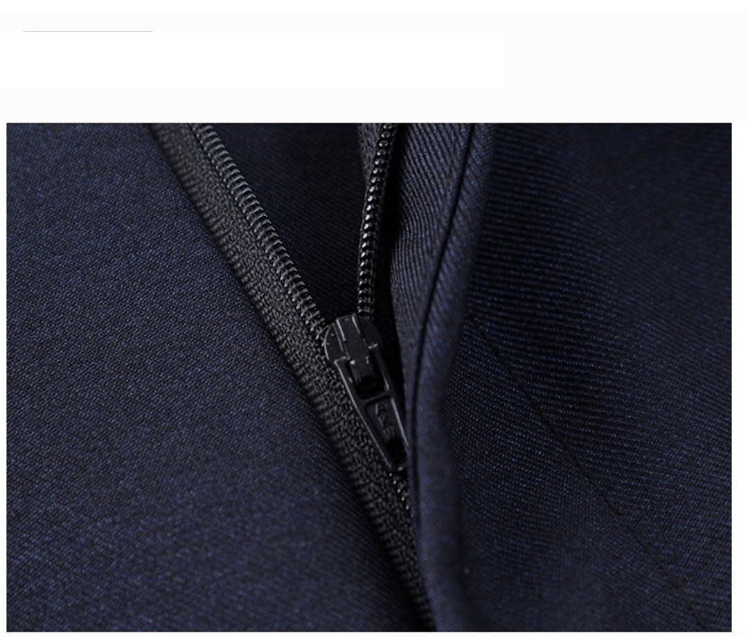Vogrtcc Pantalones De Vestir Finos De Cintura Alta para Hombres Pantalones De Traje De Negocios Sueltos Rectos