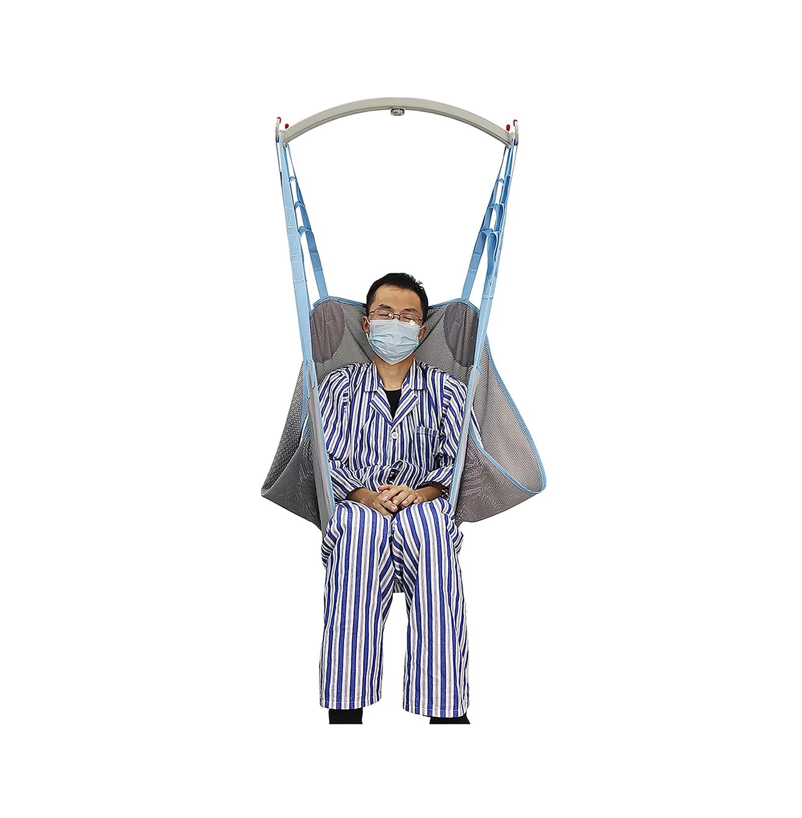 Arnés para grúa domiciliaria, cabestrillo higiénico universal Cabestrillo de asistencia al paciente para el traslado y aseo de un paciente con la ayuda de un elevador de pacientes(Size:Large)