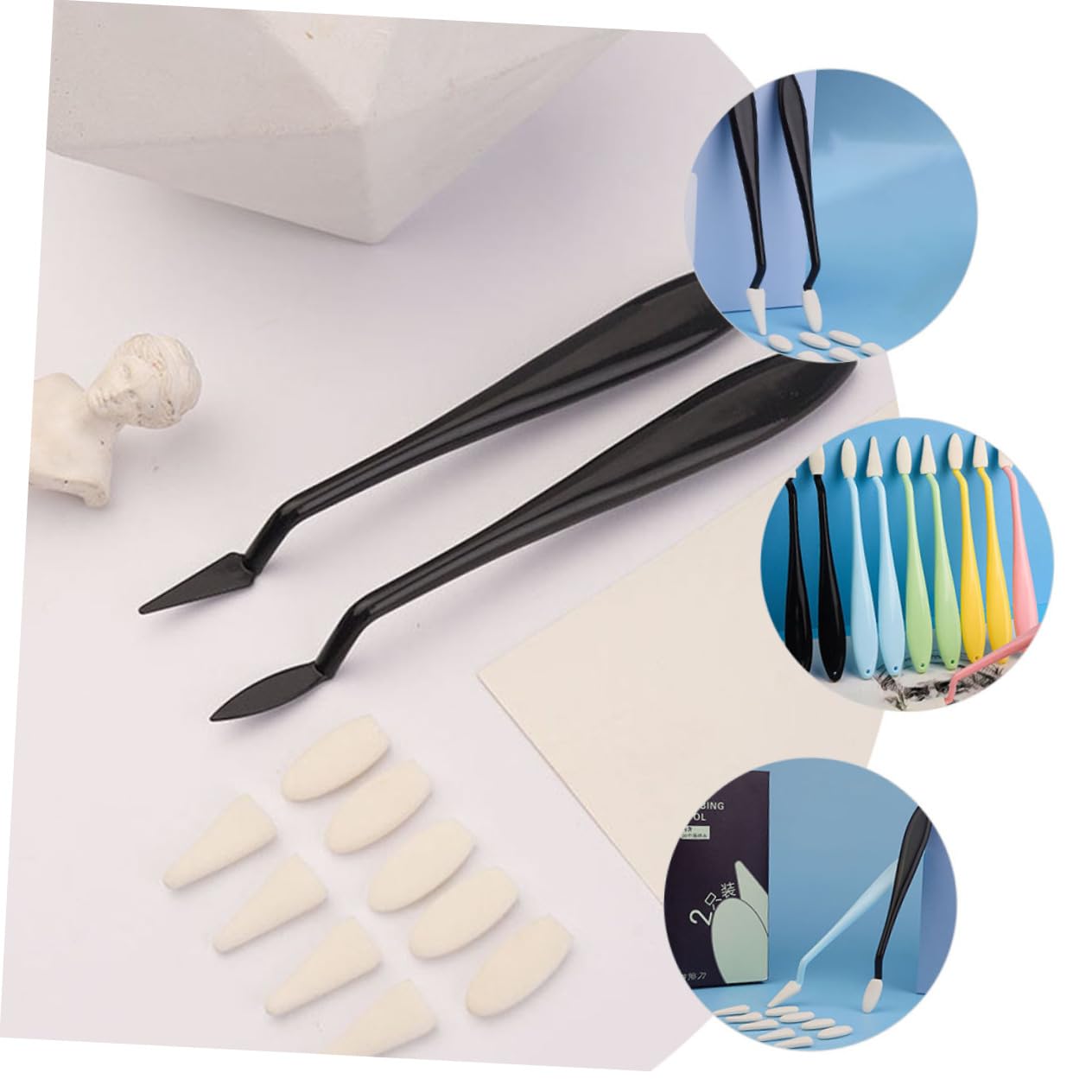 ERINGOGO 2Pcs Sketch Wipe Trimmer Pointed Tips Artist Drawing Tools for Smudging Blending Lightweight Sketch Sharpener for Pencil Artwork