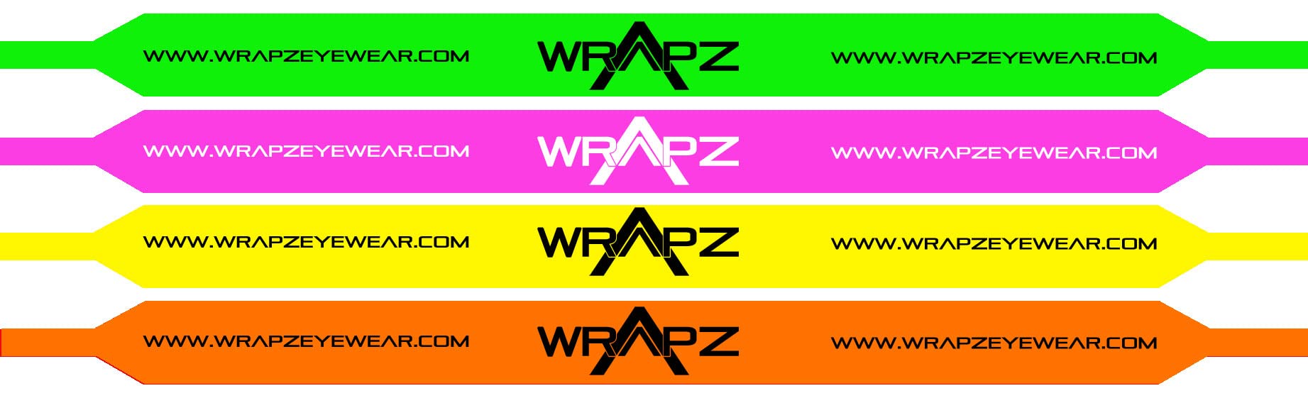 WrApz Set of 4 Fluorescent Neoprene Floating Glasses & Sunglasses Straps Bonus Set