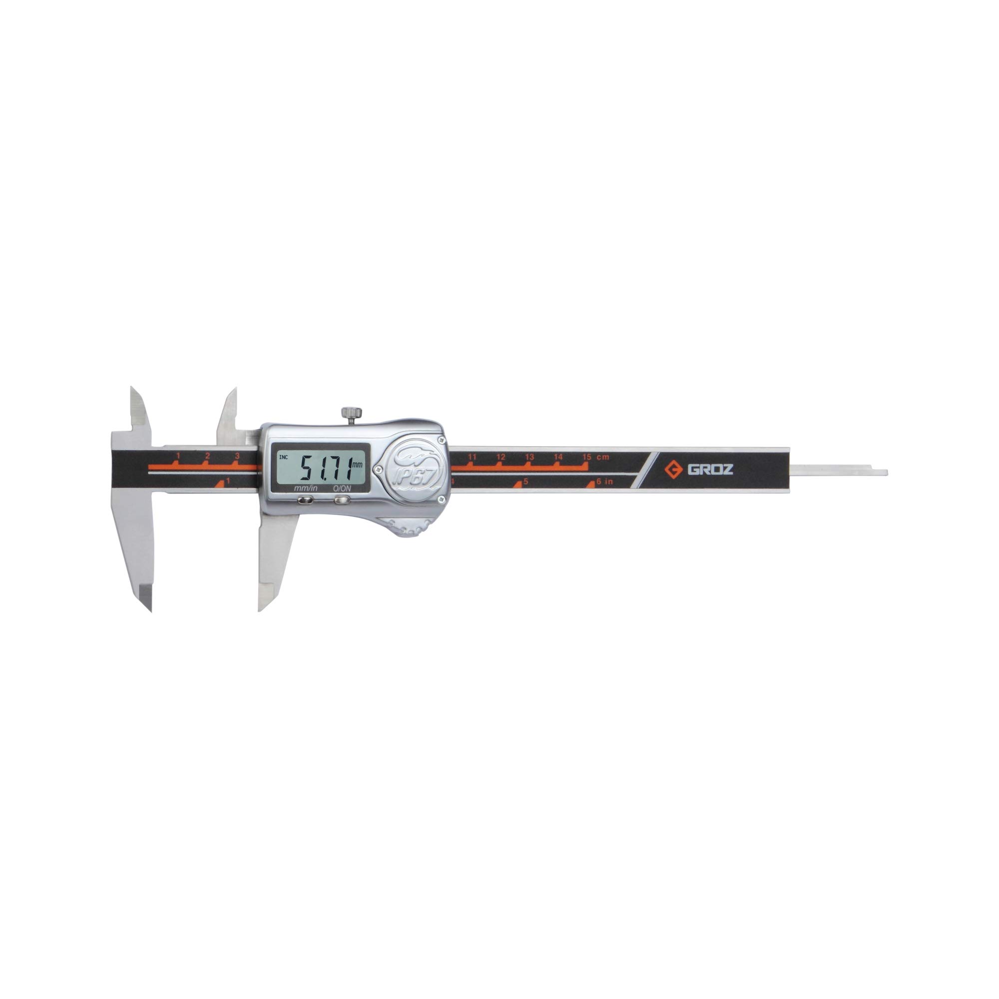 GROZ Digital Caliper with Dual Measurement System (Inches & mm)| Rugged Stainless Steel Body| High Contrast LCD Display| Transfer Data to PC/Laptop| Dust & Water Resistant| Range: 0-150 mm| EDC/6/67 (B079T4ZXLQ) Amazon Price History, Amazon Price Tracker