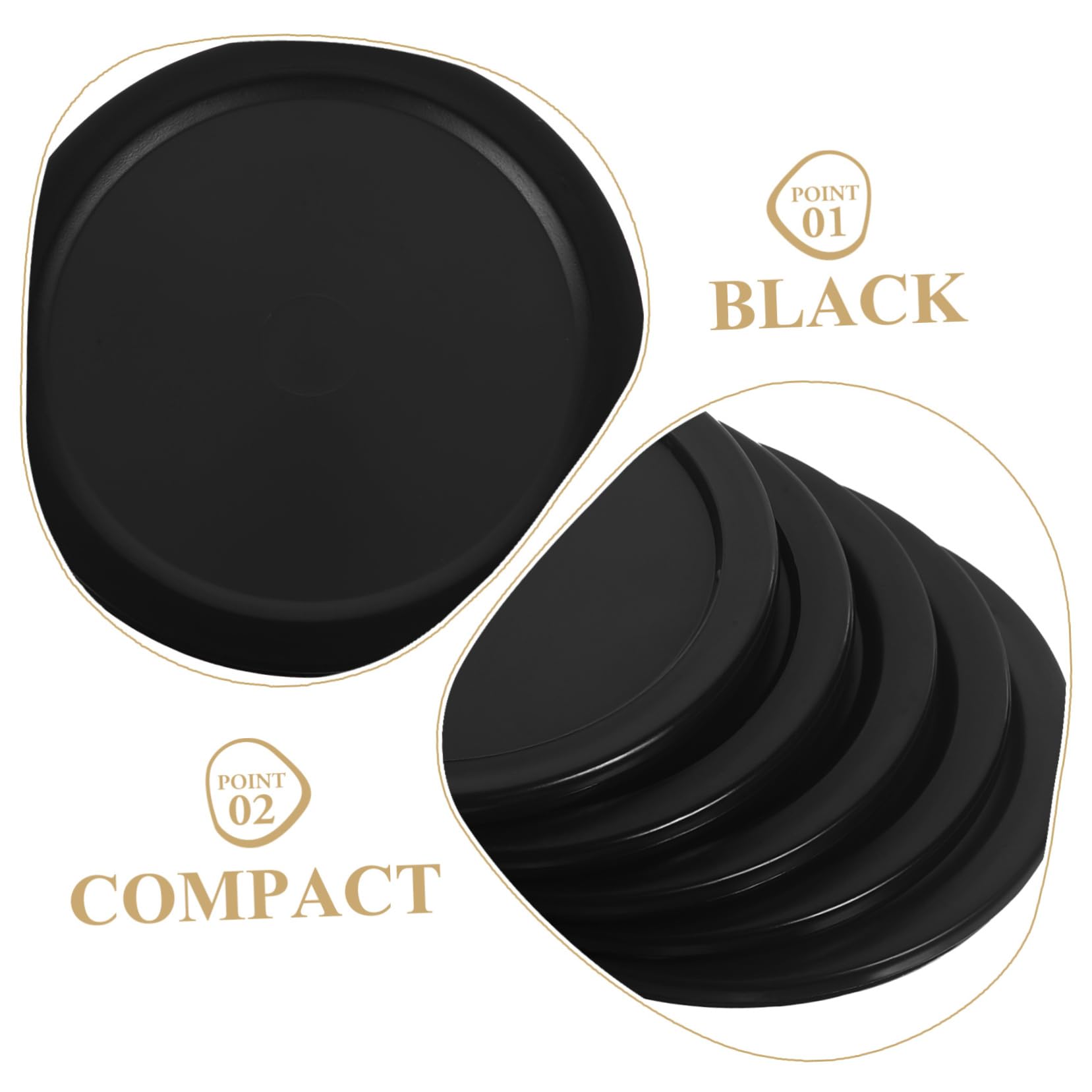 VICASKY 5pcs En Hockey Pucks Air Hockey Game Supplies Indoor Hockey Pucks Replacement for Hockey Table 64mm Black Mini Hockey Accessories