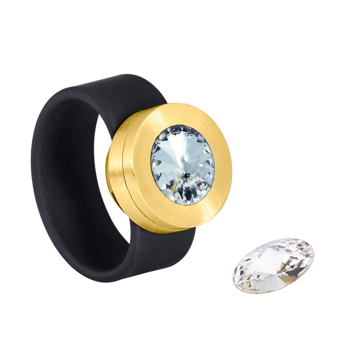 Heideman Ring Colori Damen Wechselstein Zirkonia weiß Edelstahl