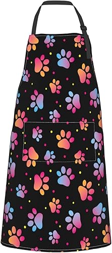 Miniatura 10 de Wisedeal Delantal para perros y cachorros, delantal para perros de varias razas con 2 bolsillos para mujeres, adecuado para cocinar, chef, parrilla,