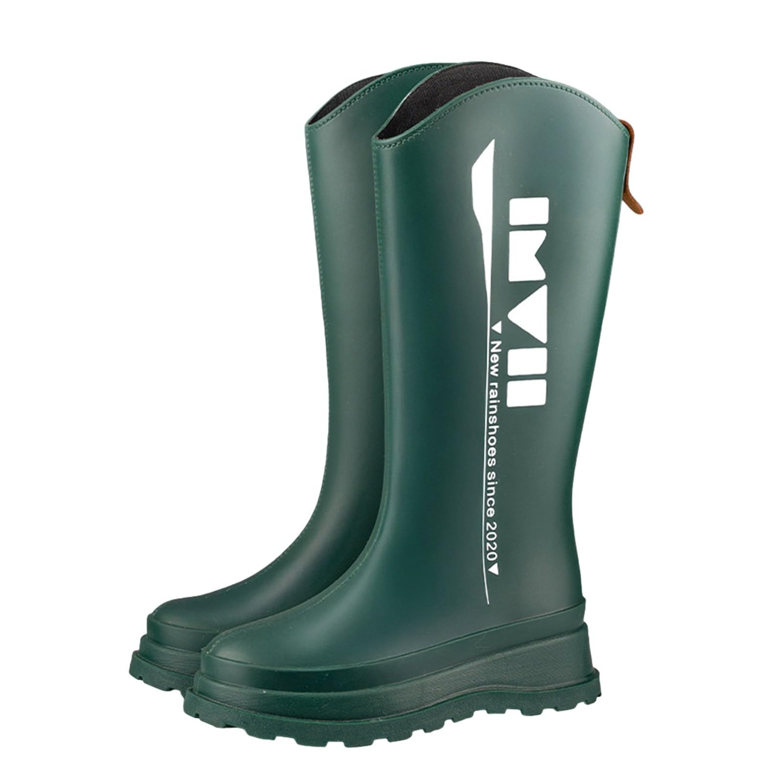 Generisch Botas de lluvia altas para mujer, largas, impermeables, de goma, antideslizantes, suela gruesa, antideslizantes, cómodas, duraderas, para jardín, cocina