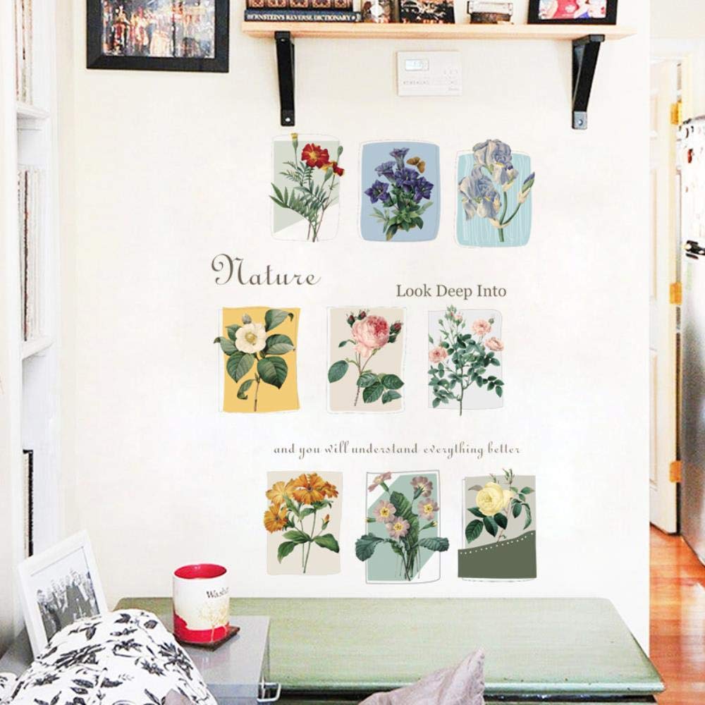 JJJee Fresh Tree Leaf Photo Frame Wall Stickers Simple Literary Living Room Warm Bedroom Bed Design