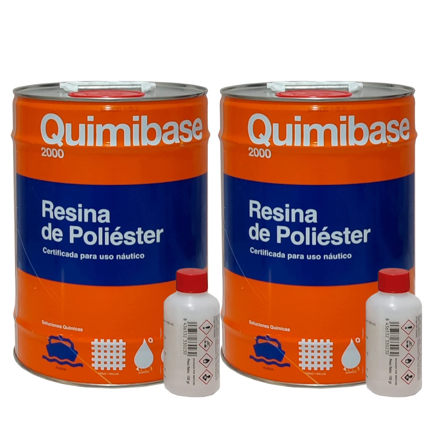 Kit 2 Uds. Resina Poliéster + Catalizador 5Kg