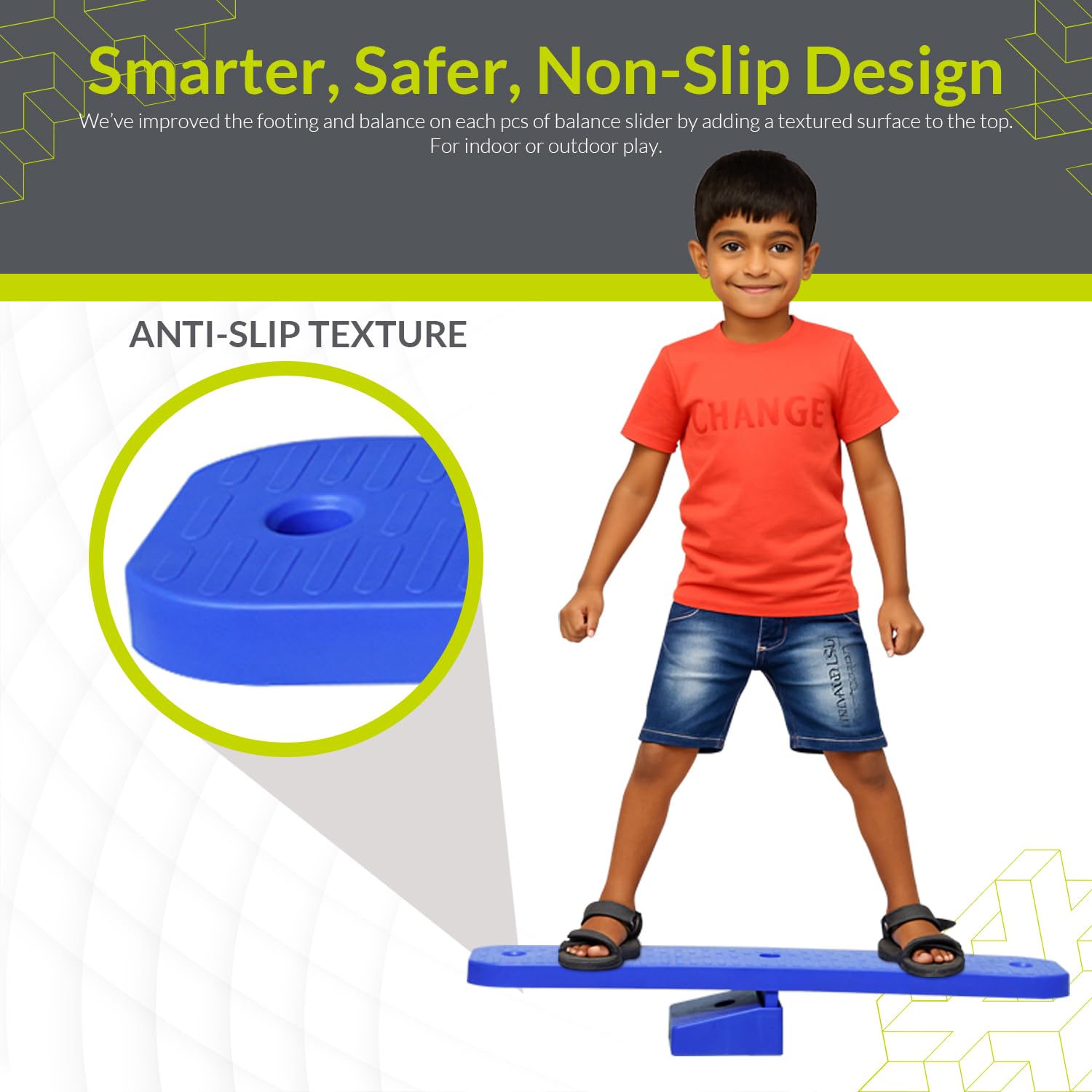 GISCO Kids Seesaw Balance Board β Plastic Swing Toy (Pack of 1) | Color - Blue | Fun Outdoor Play Equipment for Physical Activity & Coordination 3