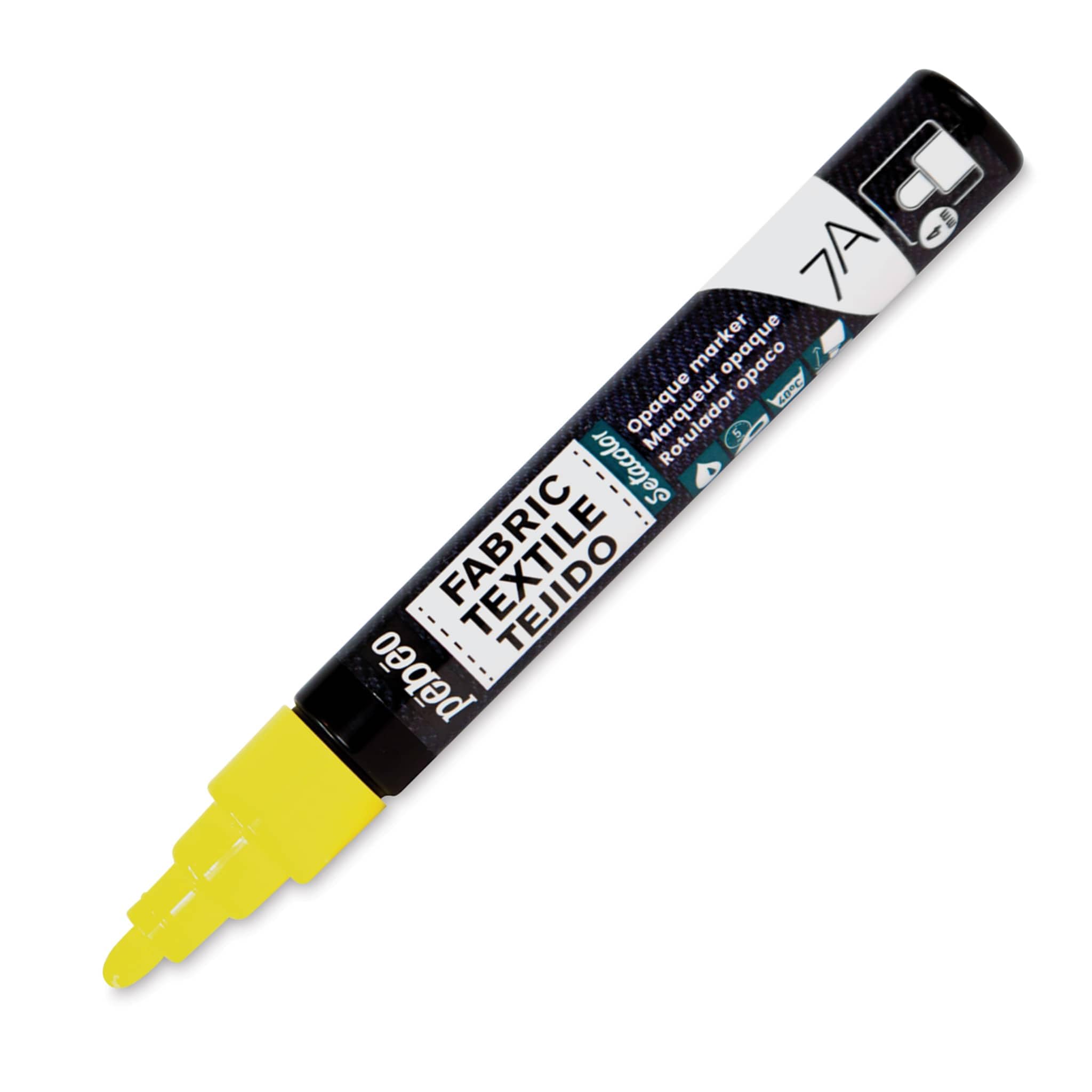 Pebeo 7A Opaque Yellow Fabric Marker - 4M