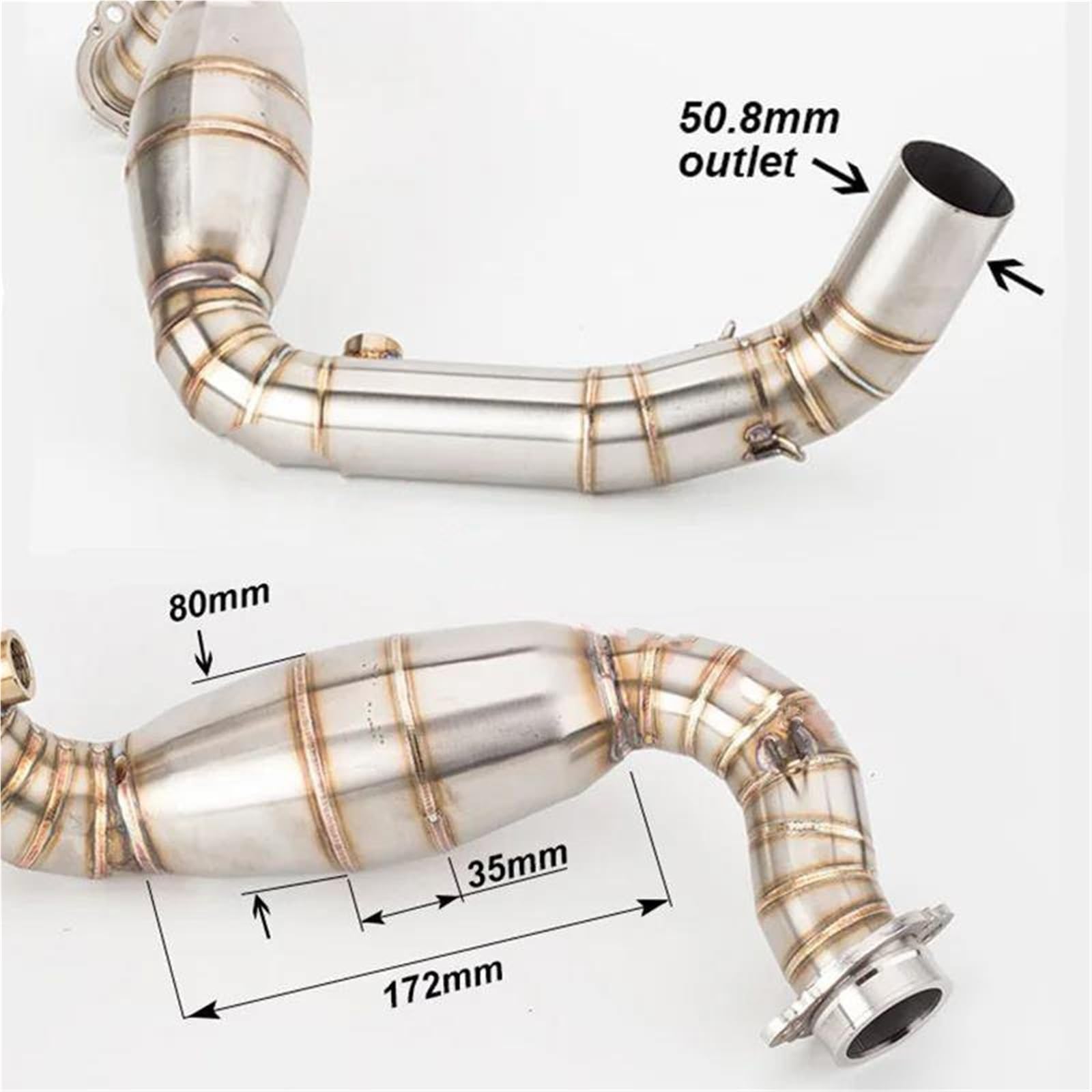 Sistema de Escape Conector De Colector De Escape para Motocicleta Silenciador De 51mm Conector Codo Escape Tubo De Bajada para B&MW G310GS G310R 2017 2018
