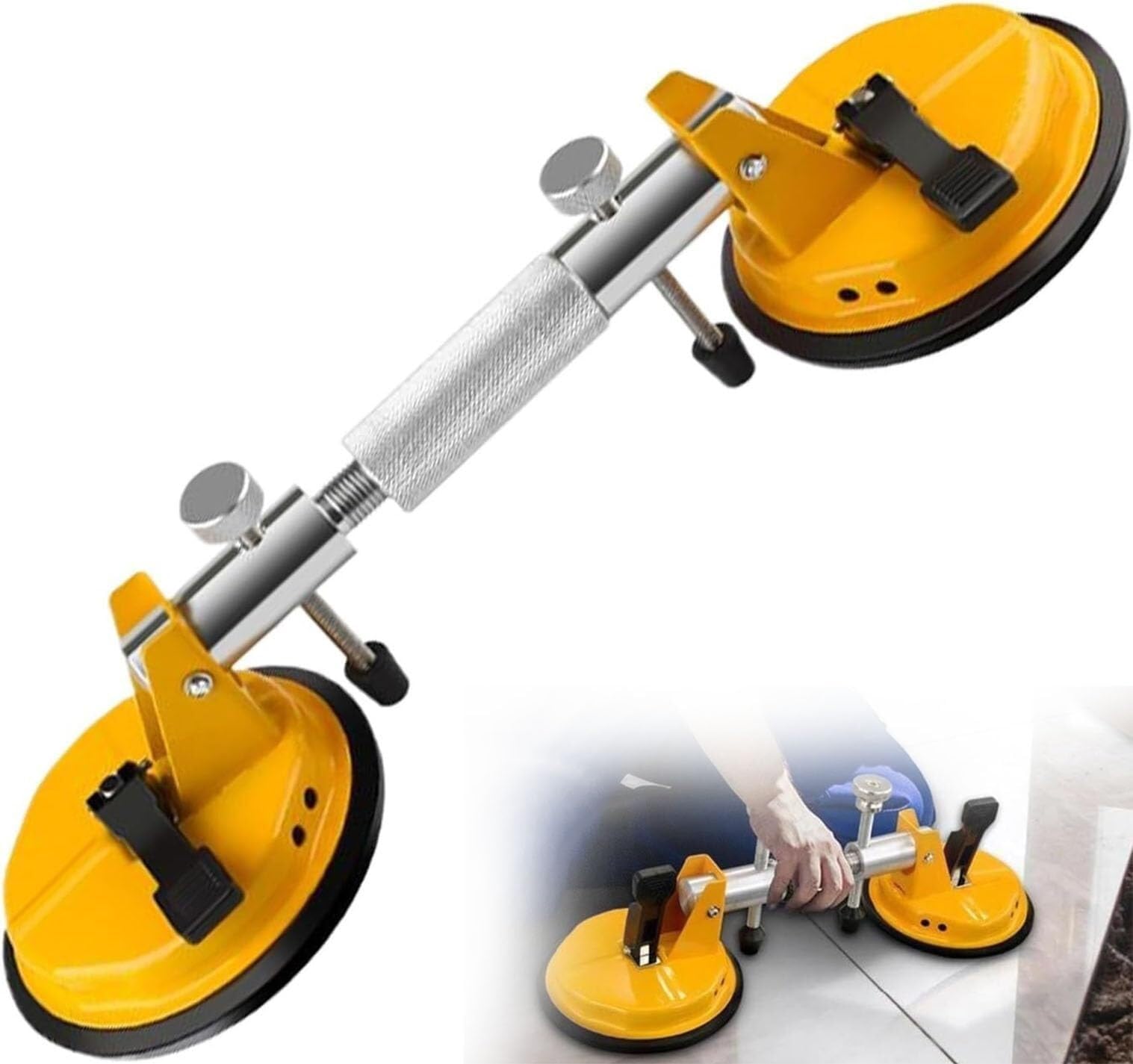 One Colour Stone Slab Placer, Adjustable Stone Joint Aligner With Suction Cup – For Leveling, Aligning & Joining Slabs & Tiles Granite, Marble & Glass