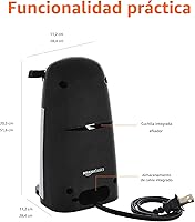 Vista 5 de Yaxa Basics - Abrelatas eléctrico 3 en 1, abridor de botellas y afilador de cuchillos, con cuchilla de acero inoxidable, soporte magnético