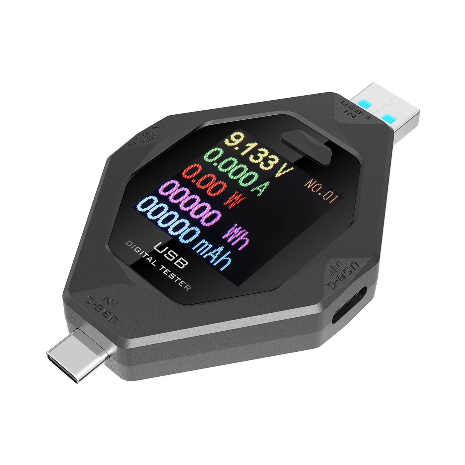 Probador de potencia USB C con medicion de corriente y voltajes para carga eficiente 7