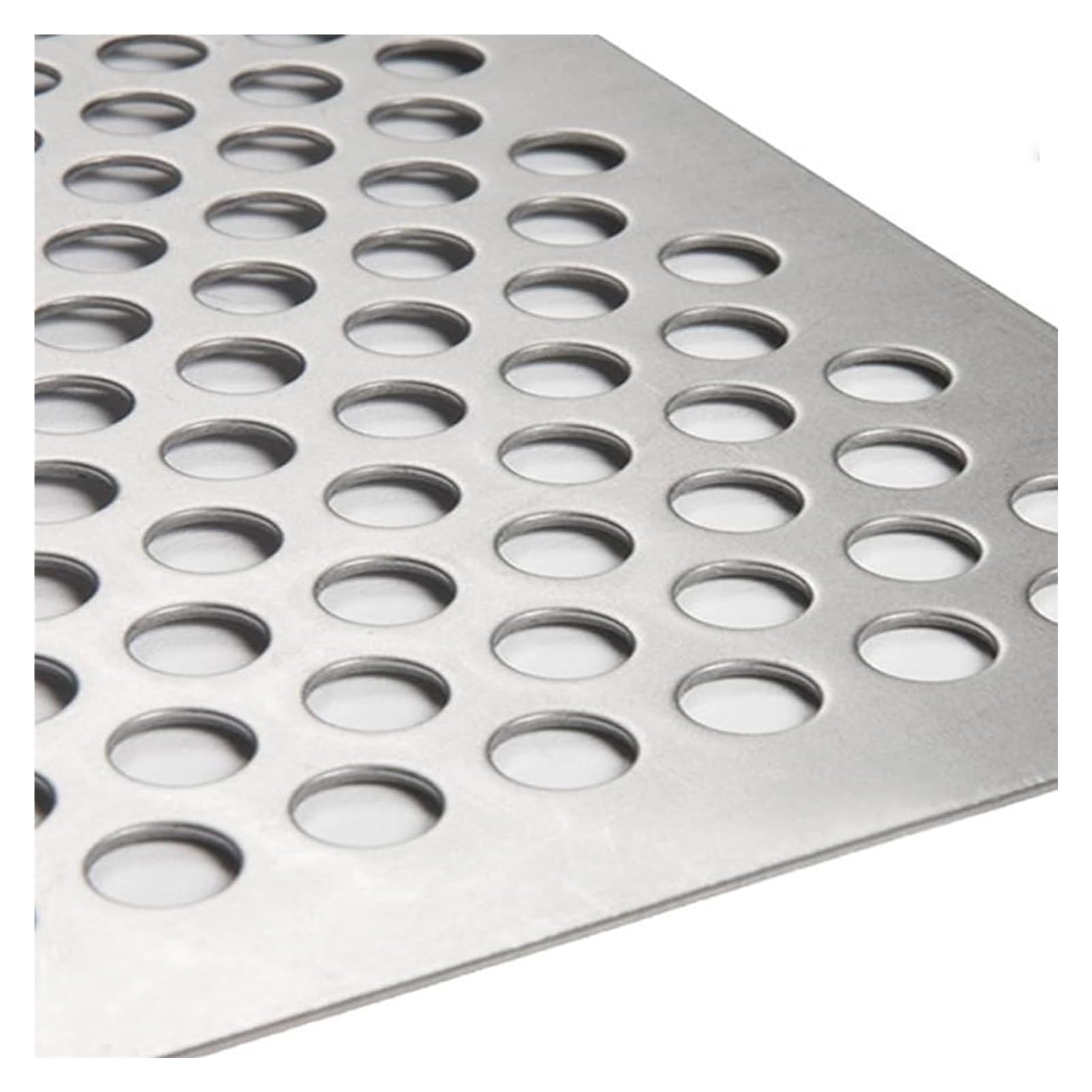 YUZGUHEY Perforated Stainless Steel 304 Sheet Mesh 8mm 35x35cm For Ventilation Filtration Silver(1mm Mesh,35x35cm)