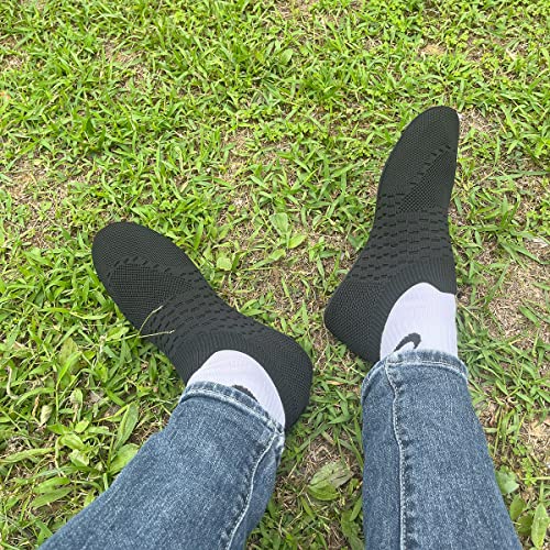 Ditont Breathable Slip-On Indoor House Slippers Rubber Soft Sole Non Slip Lightweight Grip Home Barefoot Exercise Yoga Shoes For Men Women (Dt20031Allblack41) #TOP3