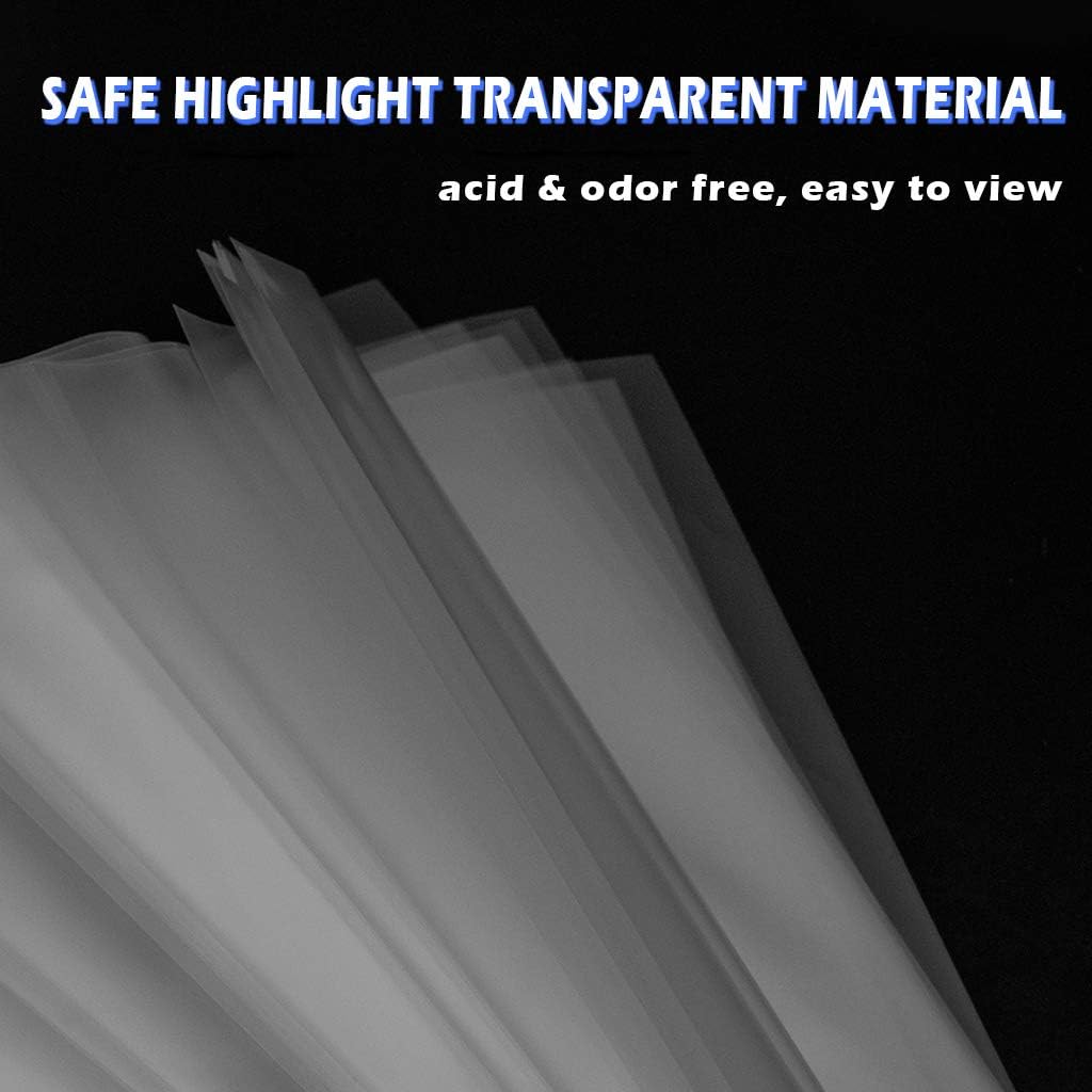 Clear Sheet Protectors for 3 Ring Binders - 100 Pack Letter Size Top Load 8.5" x 11" Page Holders Highlight Transparent OS01100