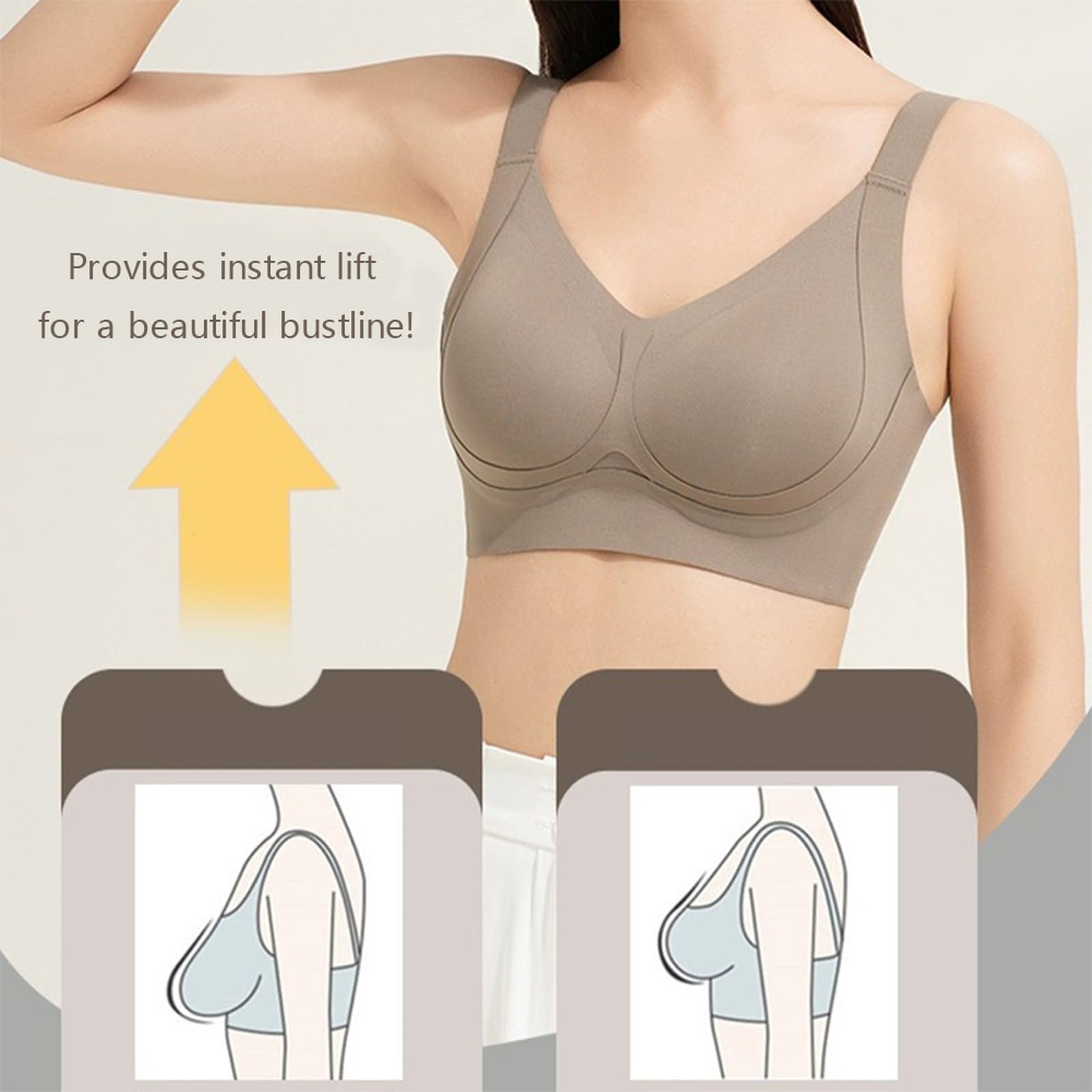 BH ohne bügel Nahtloser Große Größen BH Push up Weiche Bequemes