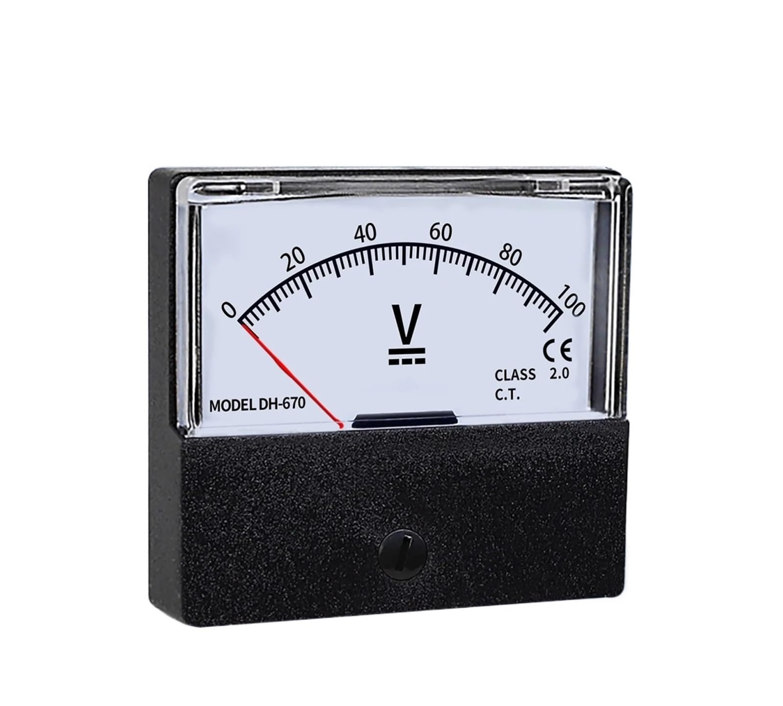 Instrumentos de panel de corriente analógica, Analógico DC/AC Voltímetro Amperímetro Panel Medidor DH-670 5V a 600V 60x70x53mm(DH670 AC,500V)