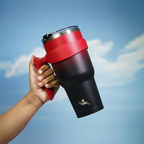 Miniatura 168 de 10 oz Tumbler with Handle and 2 Straw 2 Lid, Insulated Water Bottle Stainless Steel Vacuum Cup Reusable Travel Mug,Turquoise Negro