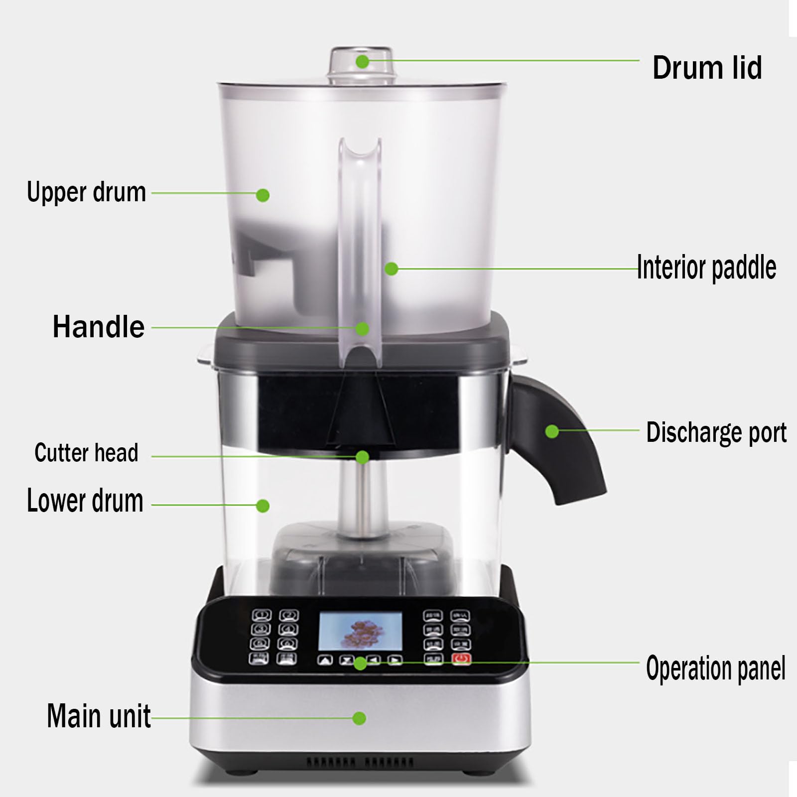 Máquina peladora eléctrica de uva, cortador giratorio automático de 2500 W, 6 niveles de tiempo ajustables, pelado rápido en 20 segundos, capacidad para hasta 6 libras de uvas, uso en cocina