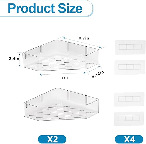 Miniatura 3 de Natheeph Organizador de juguetes de baño, paquete de 2, soporte transparente de almacenamiento de juguetes de baño de gran capacidad con agujeros de