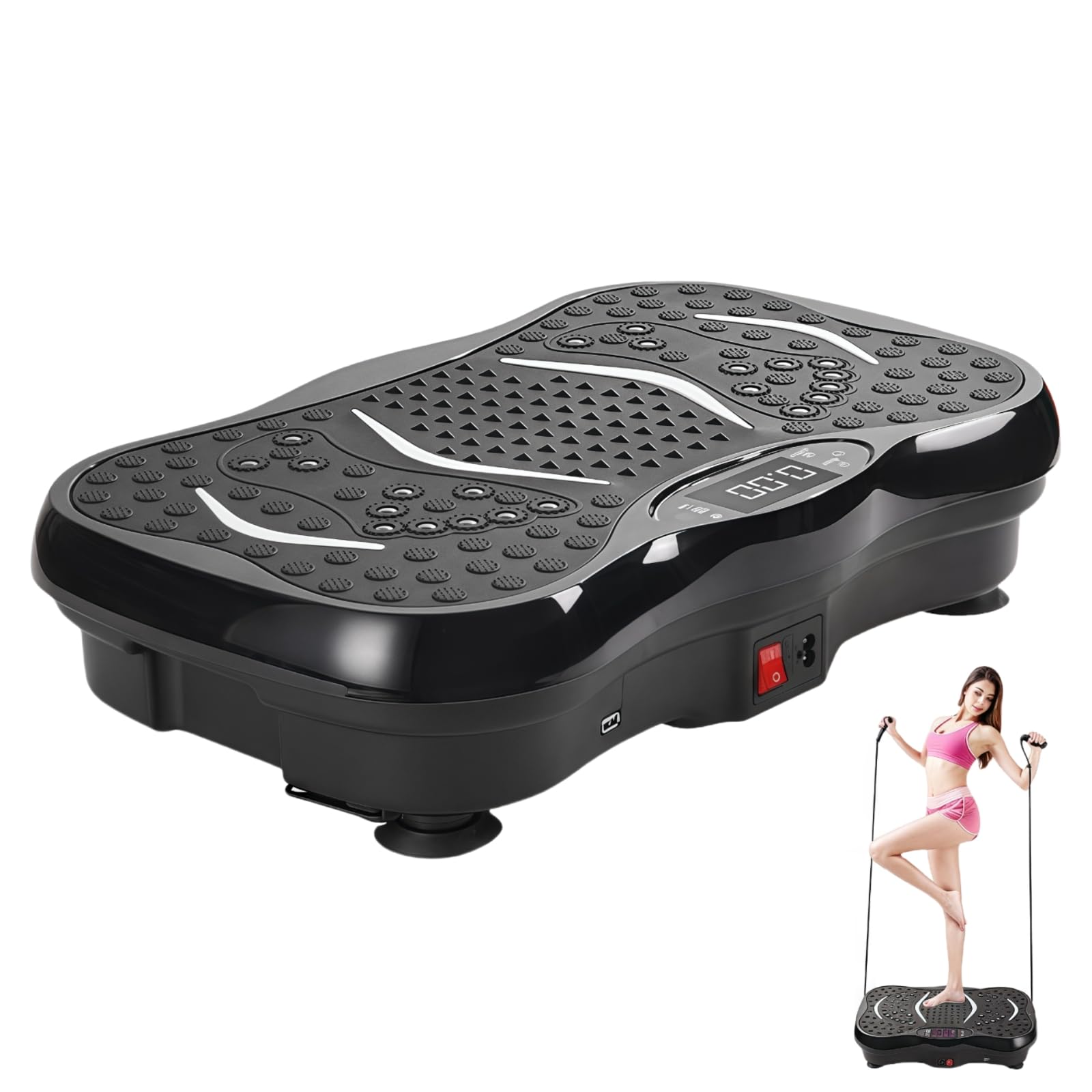 Vibration Plate Exercise Machine Touch Adjustment Shake Plate for Living Room Office and Lounge