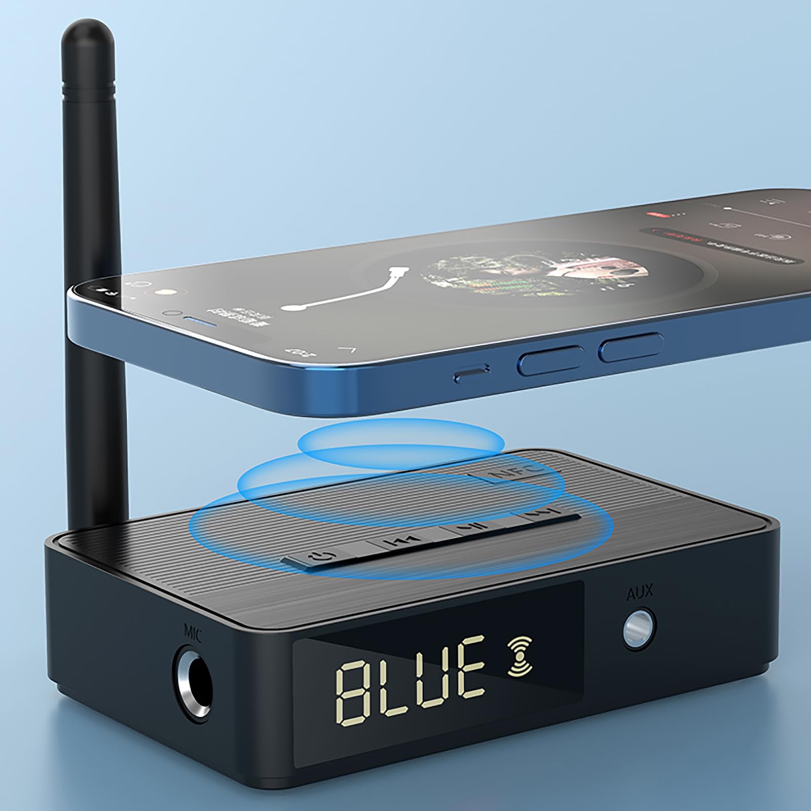 Adattatore Bluetooth 5.0, Adattatore Bluetooth AUX, Trasettitore Ricevitore Bluetooth 2 In 1 - Foto 5