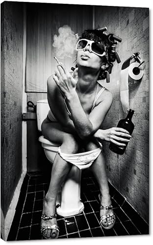 Miniatura 57 de Arte de pared de labios rojos, póster moderno y sexy impreso en lienzo decorativo moderno giclée, arte de mujer fumando, imagen de cigarro,