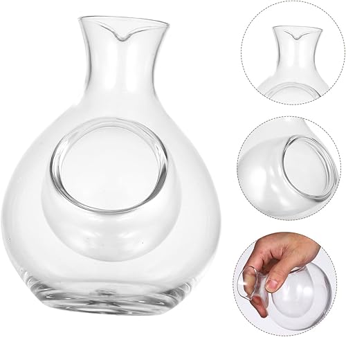 Miniatura 3 de SHERCHPRY Decantador de vidrio japonés, botella de hielo, decantador de vino, dispensador de vino helado para bar (10.1 fl oz)