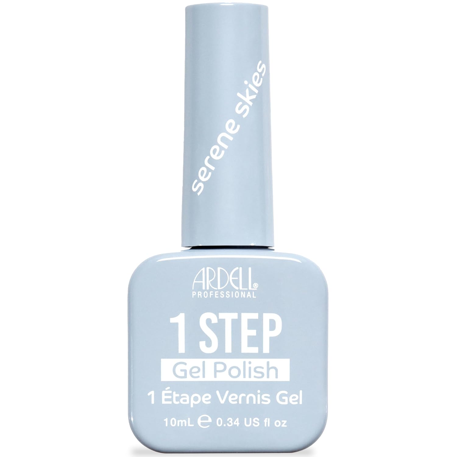 Ardell 1 Step Gel Polish – Serene Skies, Soft Blue Gel Nail Polish for Nail Art, Long-Lasting Shine, UV Light Cure, No Base or Top Coat Needed, Easy At-Home DIY Manicure, 0.34 US fl oz