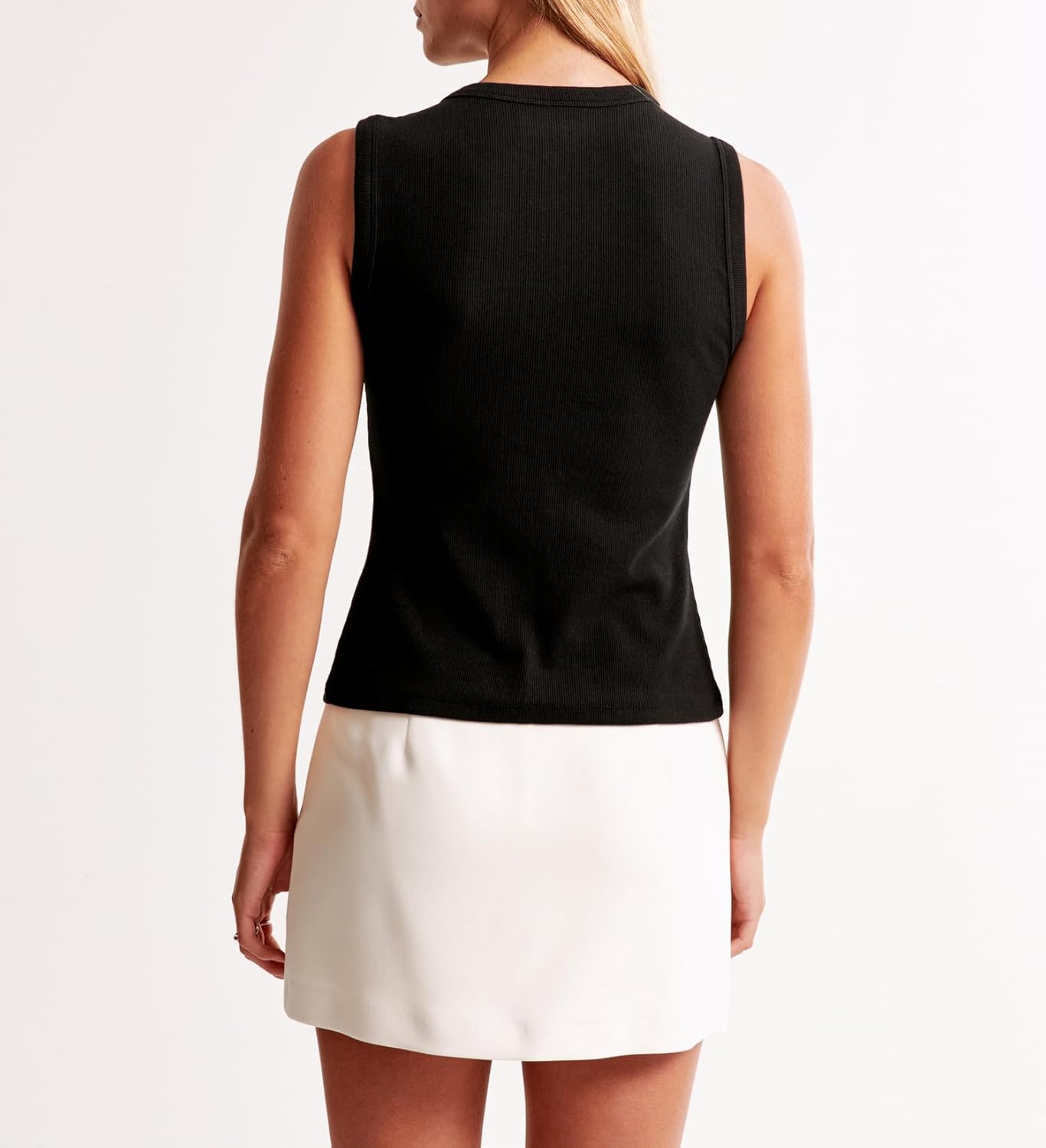 BAIGRAM Women Button Down Fitted Ribbed Tank Tops Cute Summer Sleeveless Vest Tops Going Out Y2K Trendy - Image 7