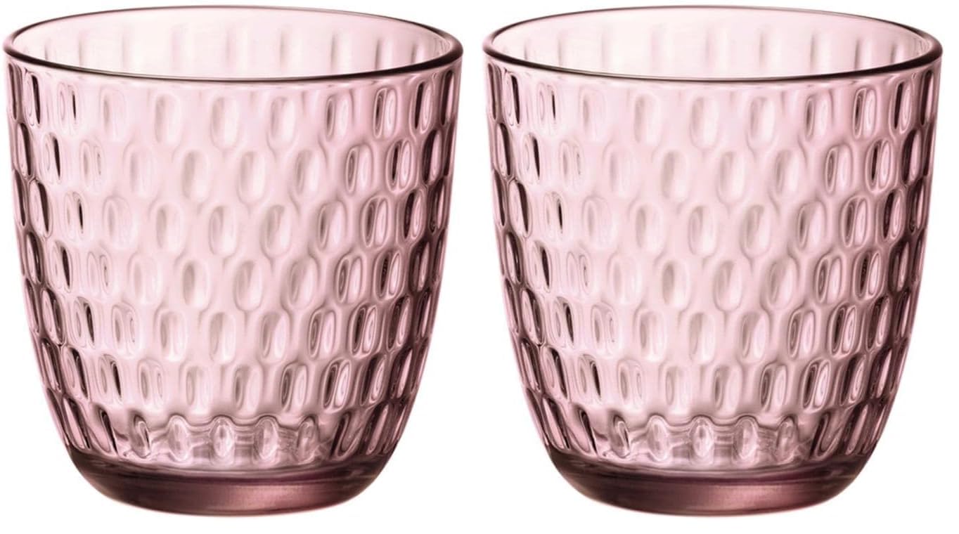 Bormioli Rocco Slot Set Bicchieri, Rosa, 6 unità (Confezione da 2)