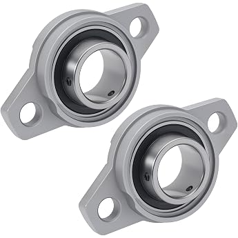 Pack of 2 Pillow Block Bearing Housing Bearing Flange Bearing Rhombic Self-Aligning Ball Bearing Block Made of Zinc Alloy Grey 30 mm Inner Diameter