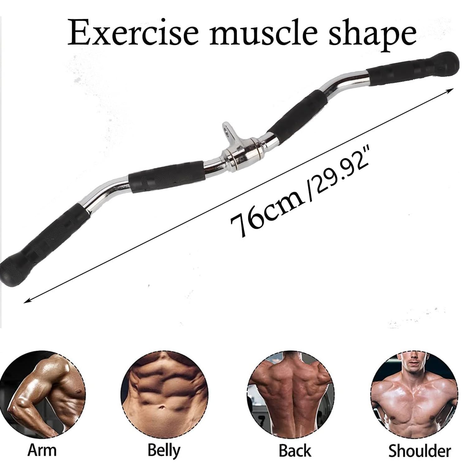 tonchean Barra de tracción hacia abajo, barra de tracción hacia abajo, tipo W, cable de fijación a máquina, mango de fitness, barra desplegable de tríceps, barra de polea de presión para abdominales