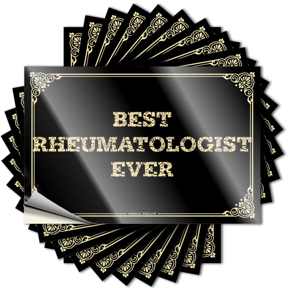 Best Rheumatologist Ever Lettering Sticker Dishwasher Self Adhesive | Fuzzy Water Vinyl Sticker Pack for Items(12X18CM)