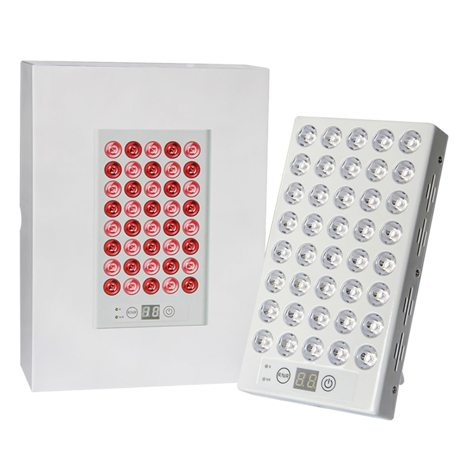 GOURIXIN Panel de Terapia de luz roja con 40 Perlas de lámpara, Chips duales de 850 NM y 660 NM, Temporizador Integrado, Terapia de luz infrarroja portátil de Grado clínico