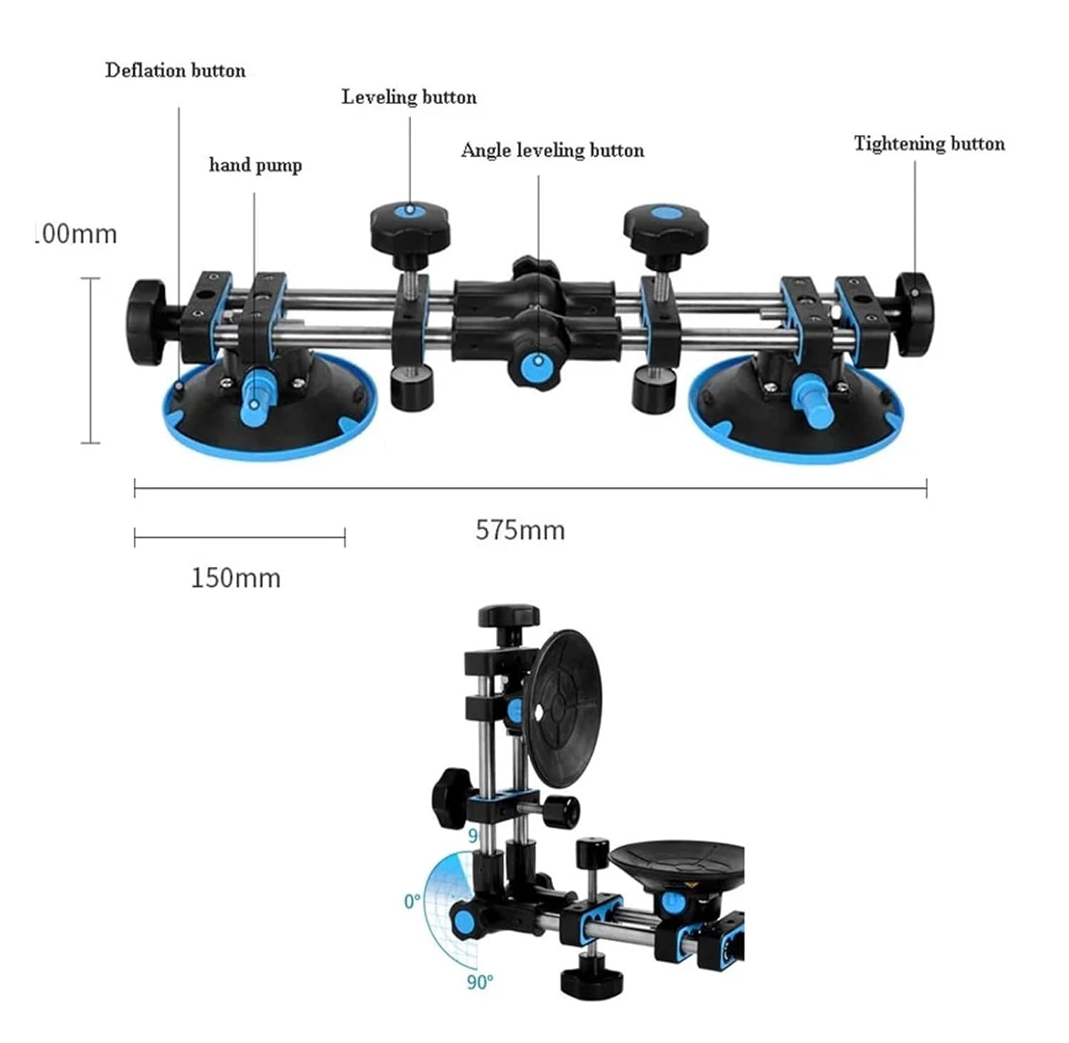 90～180度多機能石材シームセッター真空カップ直角固定ツール（大理石