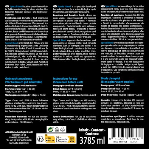 Image of Microbe-Lift Special Blend Aquarium Water Care Treatment, Cleaner & Clarifier for Fresh and Saltwater Fish Tanks, Reduces Maintenance & Helps with Aquarium Algae Control and Odor, 1 Gallon (SBHG1)