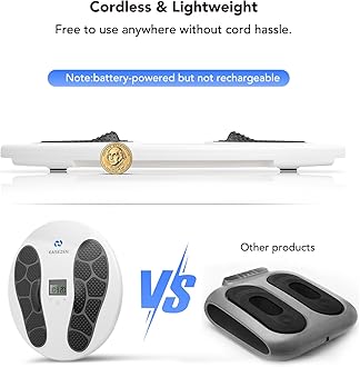 Foot Massager for Neuropathy, TENS & EMS Foot Circulation Stimulator for Pain Relief, 10 Modes and 20 Intensities, Relieve Swelling, Cramps, RLS & Plantar Fasciitis - Gifts for Mom Dad