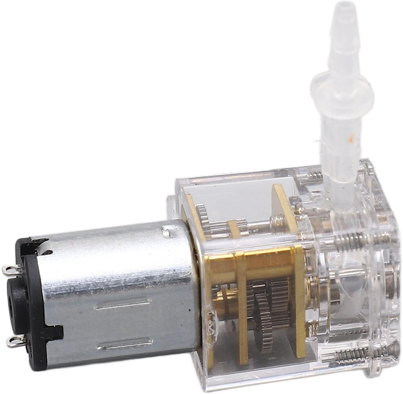 Yunseity Micro Peristaltic Pump, 1.5ml / min Metal Titration Self Priming Pump Miniature, Metering Measuring Liquid Pump for Beauty Medical Instruments, G15 3V /6V (G15-3V)