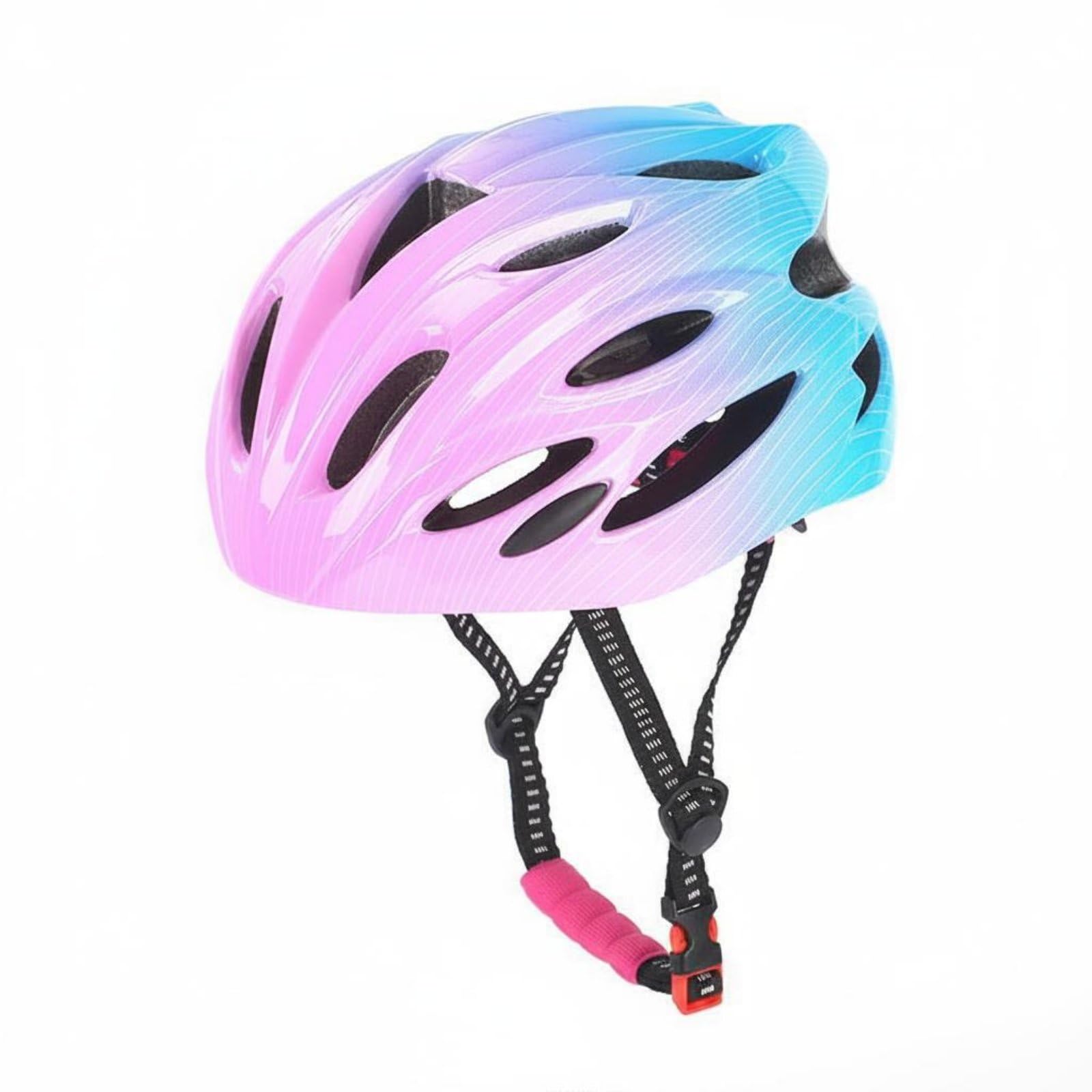 Adjustable Fit Child Multi-Sport Helmet Shock Resistant Kids Bike Helmet Lightweight Safety Equipment Breathable for Toddlers, Boys, Girls, Cycling, Skateboarding, Roller Skating, Gradient Pink-image-49