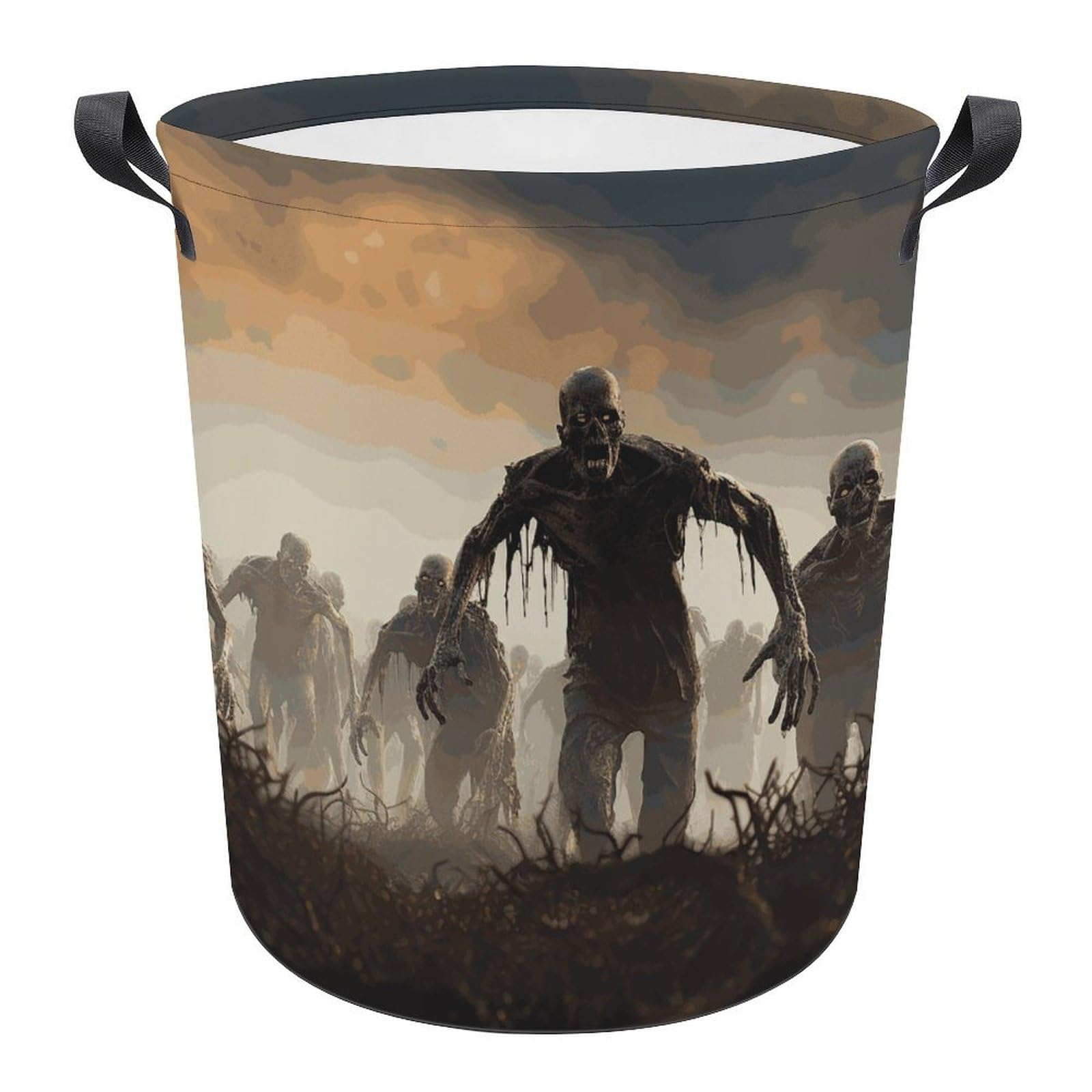 Panier linge étanche pliable à motif zombie pour vêtements et jouets