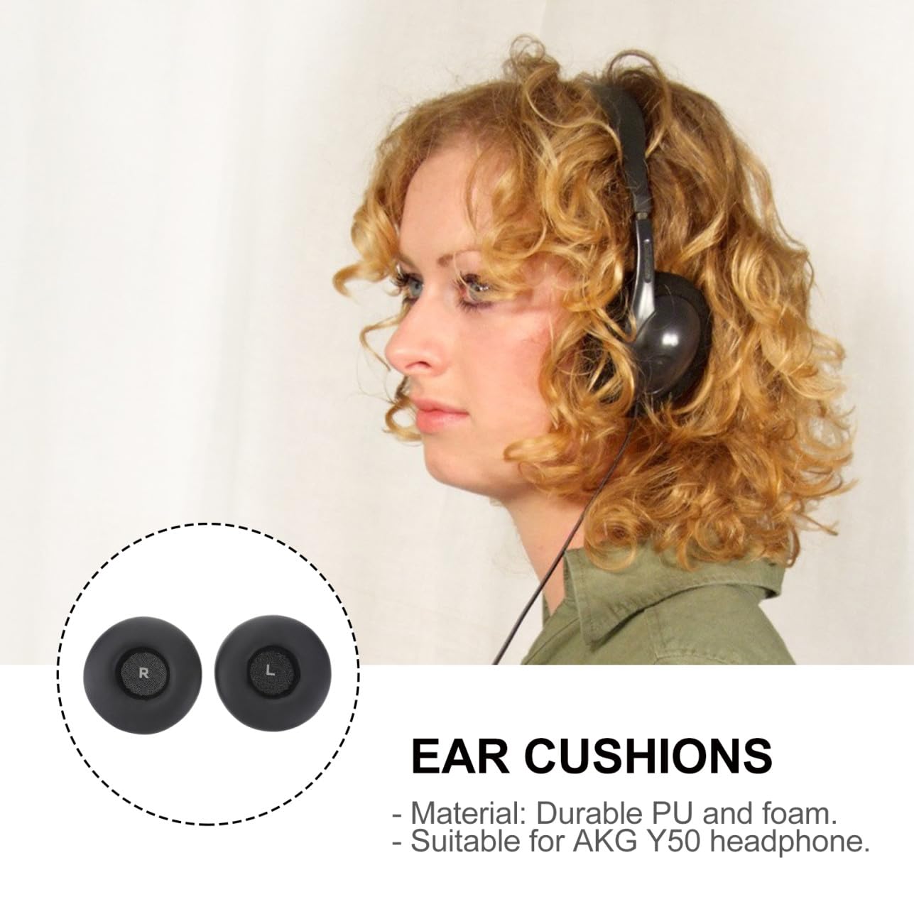 jojofuny 3pezzi Cuscinetti Auricolari Ricambio Per Cuffie Colore Pu e Comfort Ottimale Del Compatibili Cuffie